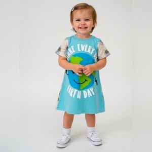 Holleigh Bear Baby Wear Handmade Toddler Earth Day Dress